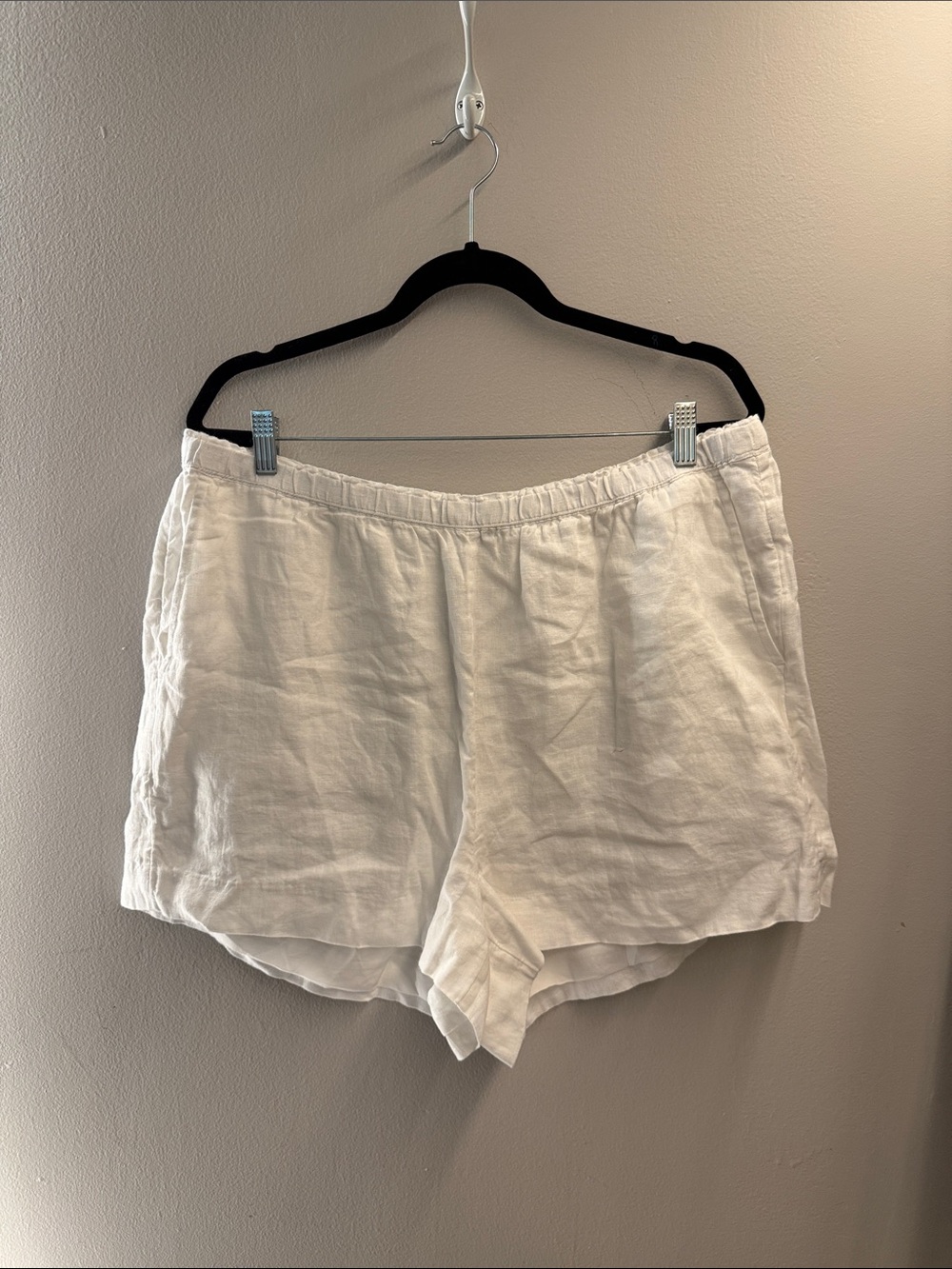 J. Crew New Size XL White 100% White Linen Women's Shorts